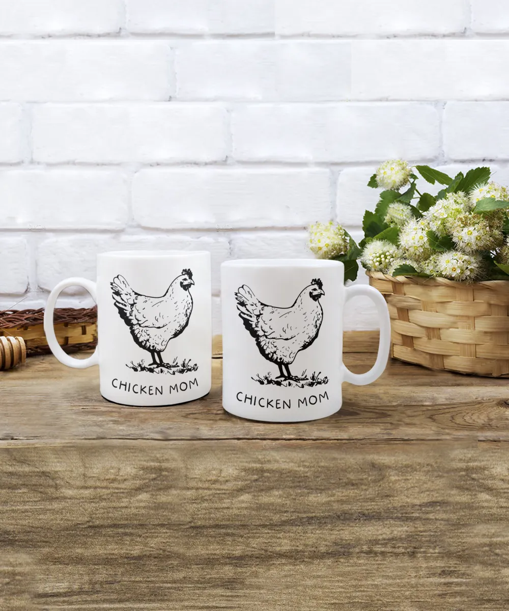 Chicken Mug, Chicken Mom, Chicken Coffee Mug, Chicken Lover Gift, Chicken Lady, Chicken Mom Mugs, Coffee Cup