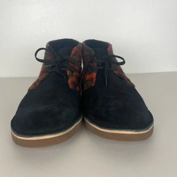 Clarks Men's Bushacre 3 Chukka Boots Size 11 Black Tribal Wool Suede Lace Up