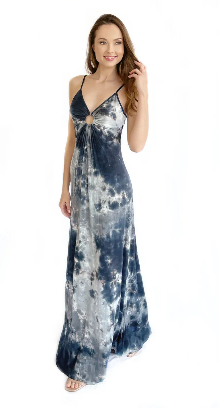 Closed Back Scoop Keyhole Dress
