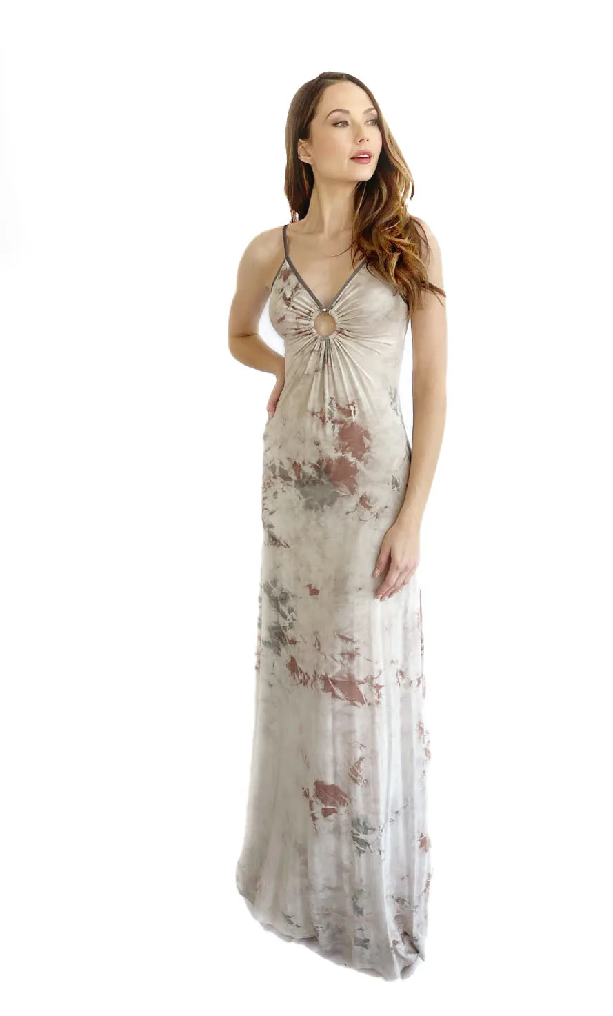 Closed Back Scoop Keyhole Dress