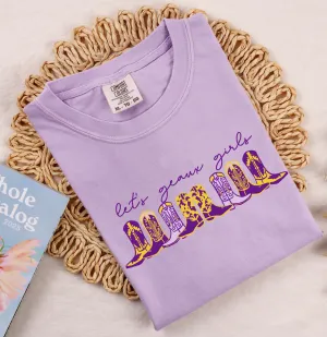 Comfort Colors Let's Geaux Girls Shirt/ Western Geaux Tee