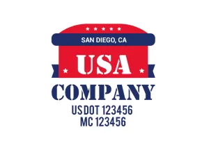 Company American  Truck Door Decal (USDOT), 2 Pack