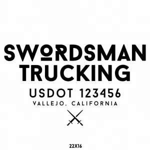 Company Name Truck Decal, USDOT, 2 Pack