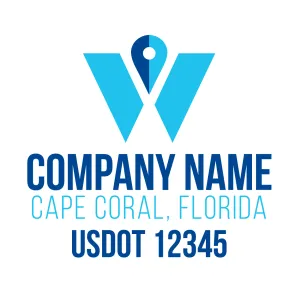 Company Name Truck Door Decal (USDOT), 2 Pack
