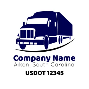 Company Name Truck Door Decal (USDOT), 2 Pack