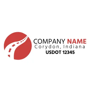 Company Name Truck Door Decal (USDOT), 2 Pack