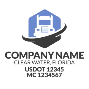 Company Name Truck Door Decal (USDOT), 2 Pack