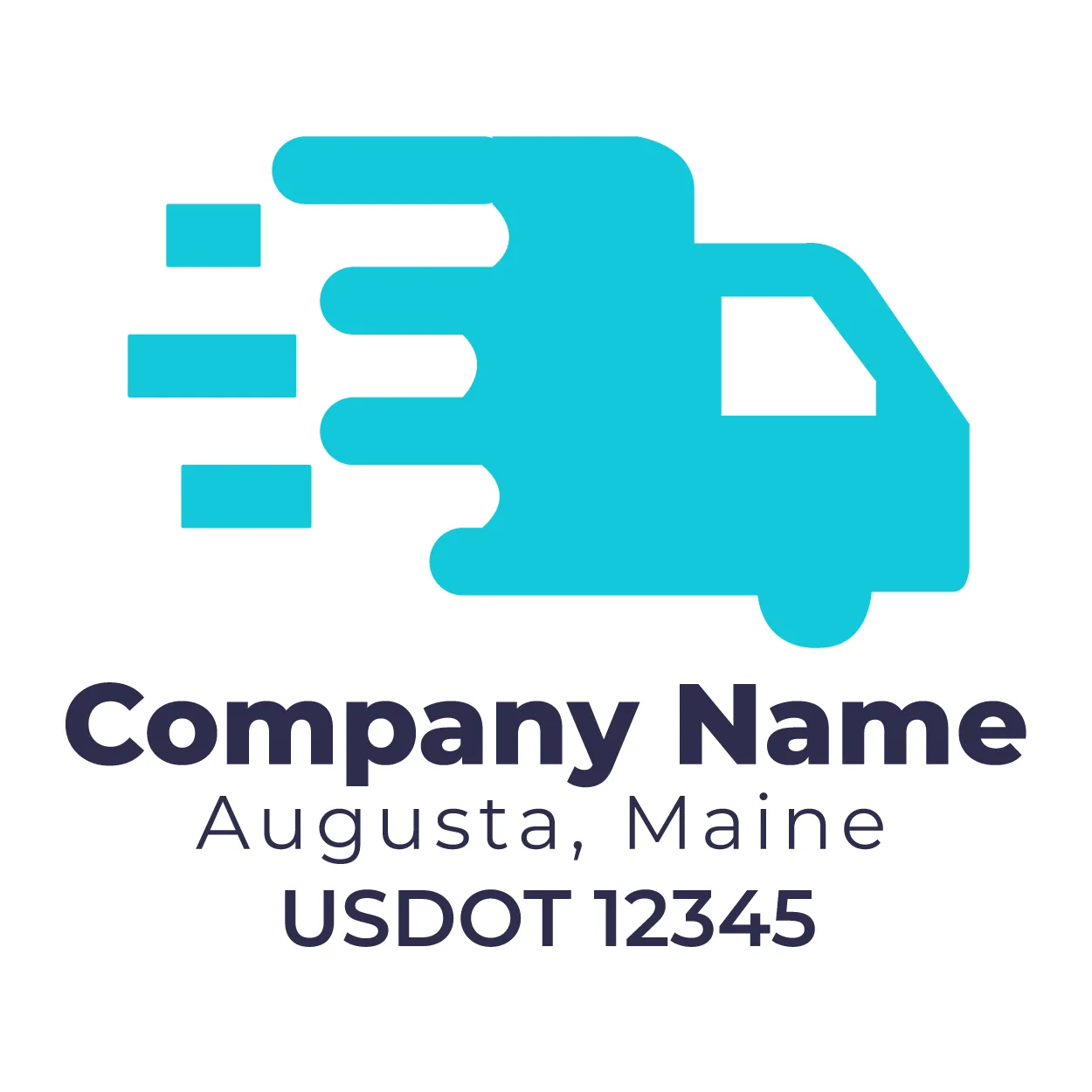 Company Name Truck Door Decal (USDOT), 2 Pack