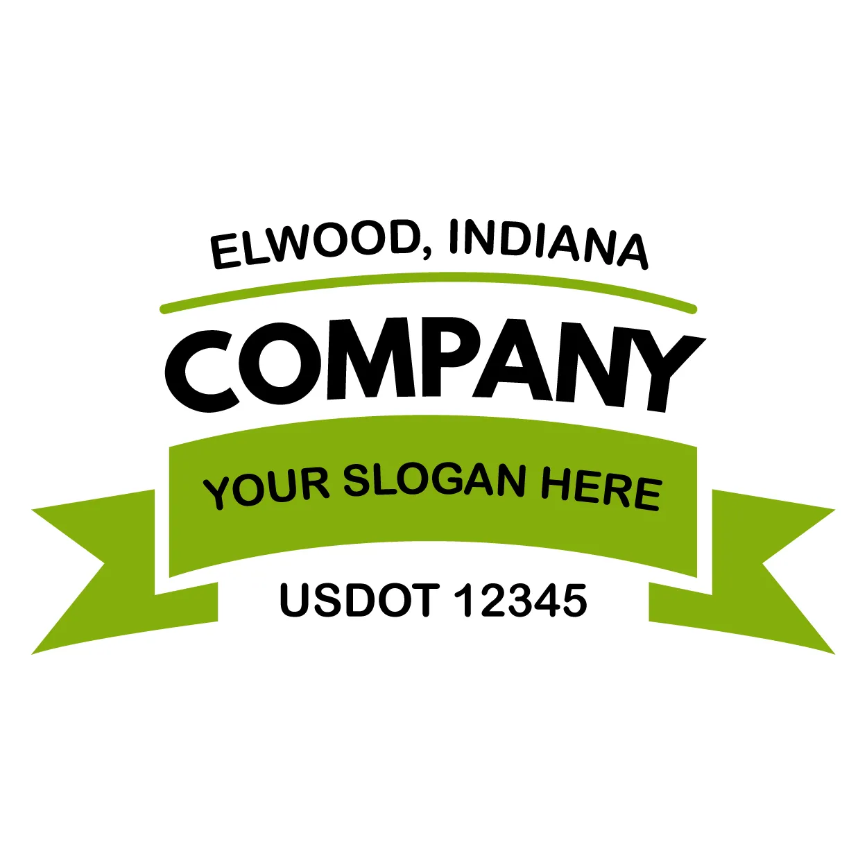 Company Name Truck Door Decal (USDOT), 2 Pack