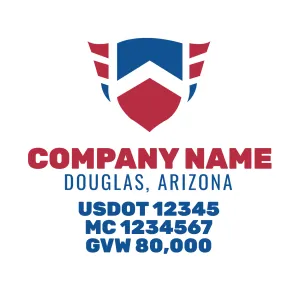 Company Name Truck Door Decal (USDOT), 2 Pack