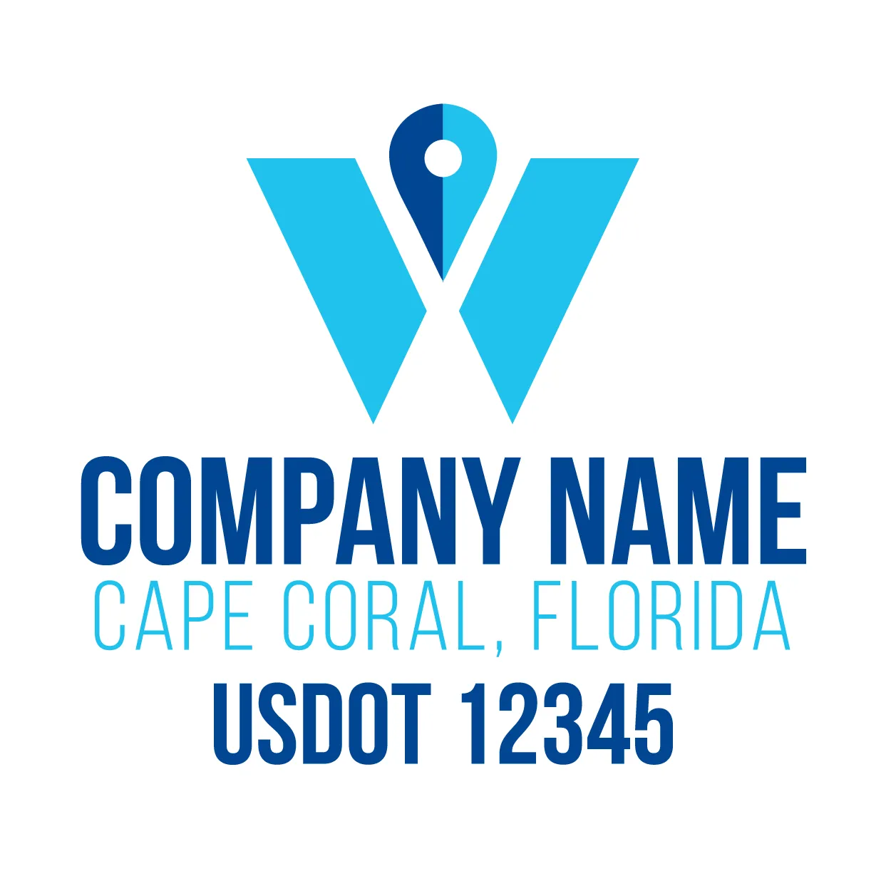 Company Name Truck Door Decal (USDOT), 2 Pack