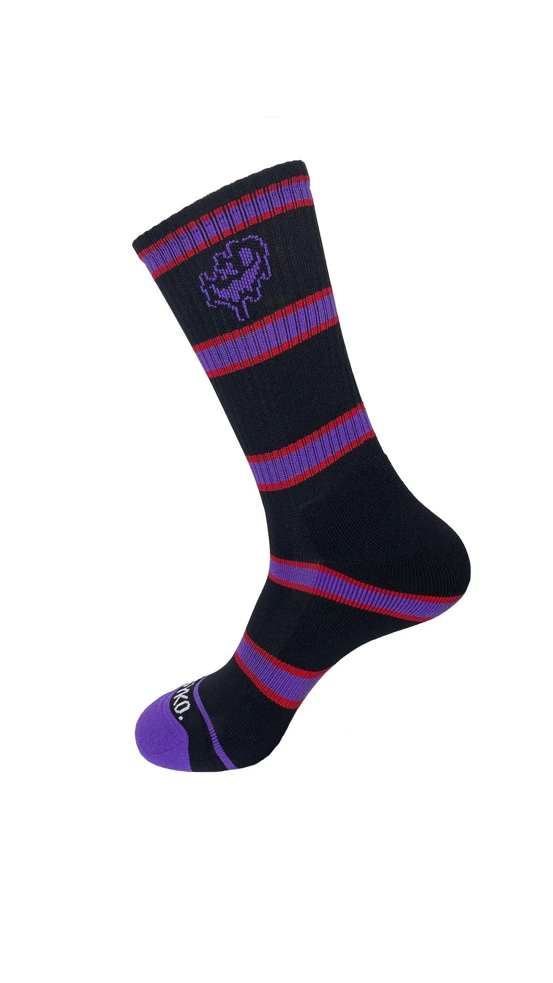 Compresion Bike Socks Purple Snake