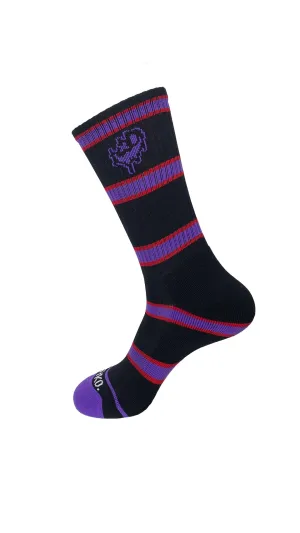Compresion Bike Socks Purple Snake