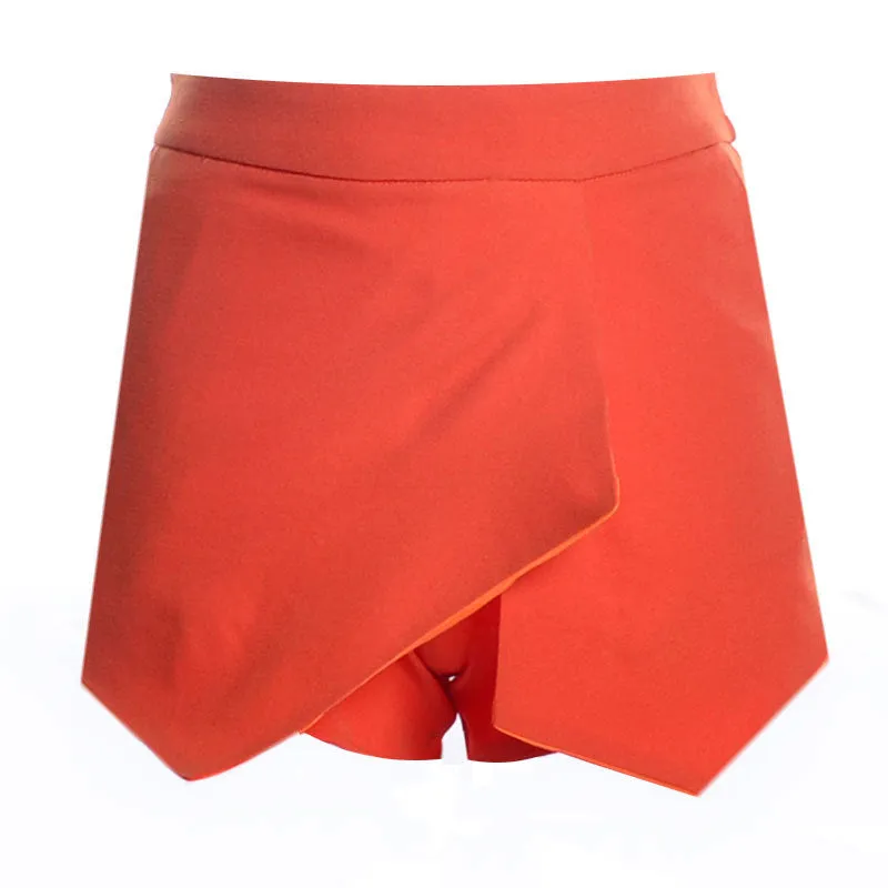 Cross-stacked Irregular Casual Shorts