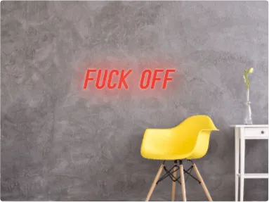 Custom text: FUCK  OFF