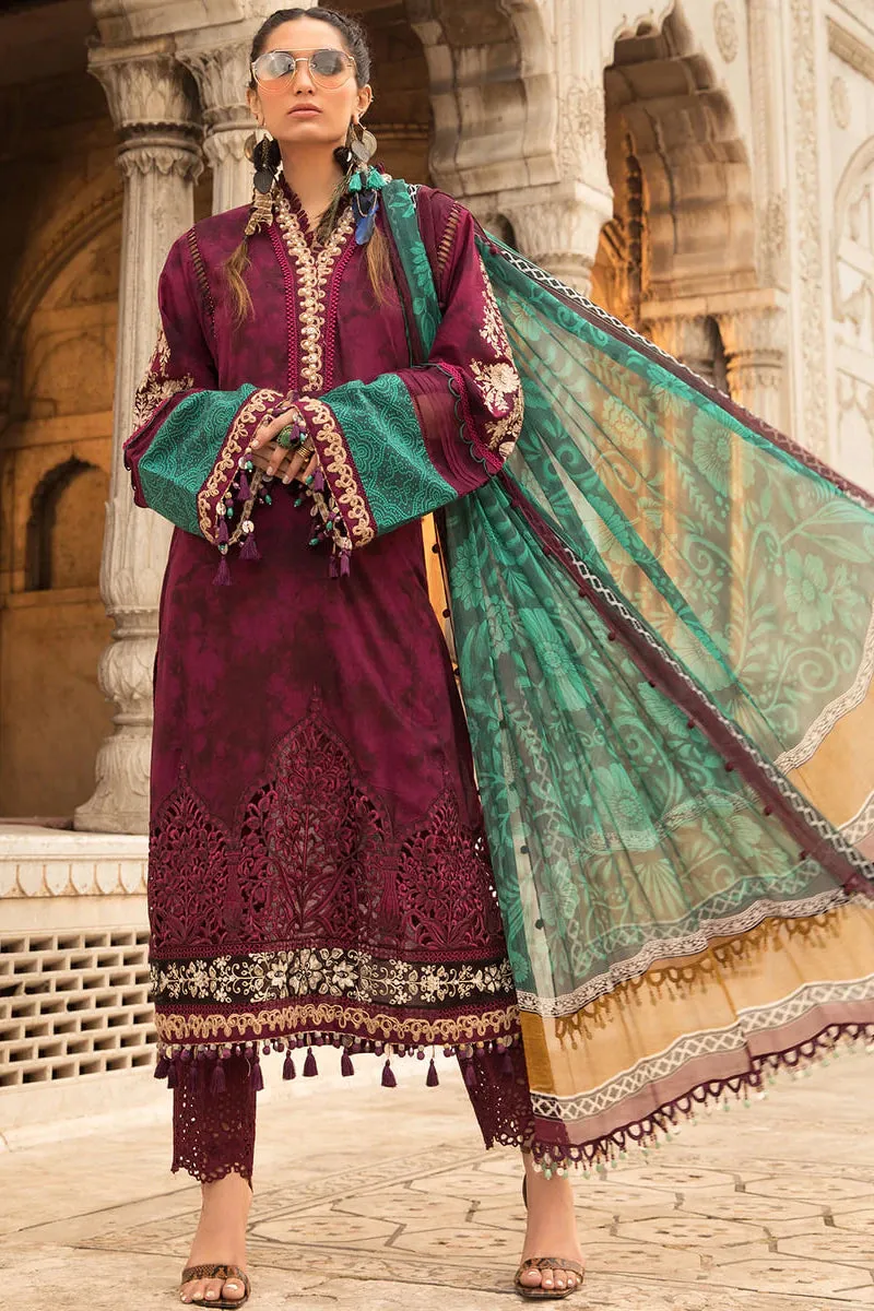 D-2214-B | Maria B Mein Teri Aan Lawn Summer Collection 22 | Unstitched Embroidered  Lawn Suits
