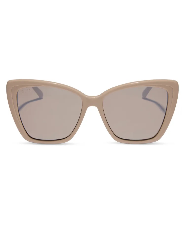 Diff Becky II - Brushed Gold Almond Temple & Temps   Silver Flash