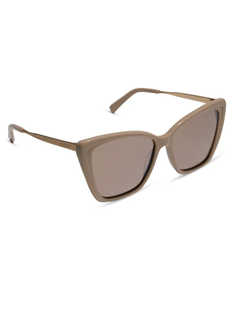 Diff Becky II - Brushed Gold Almond Temple & Temps   Silver Flash