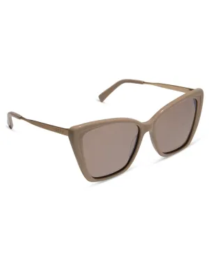 Diff Becky II - Brushed Gold Almond Temple & Temps   Silver Flash