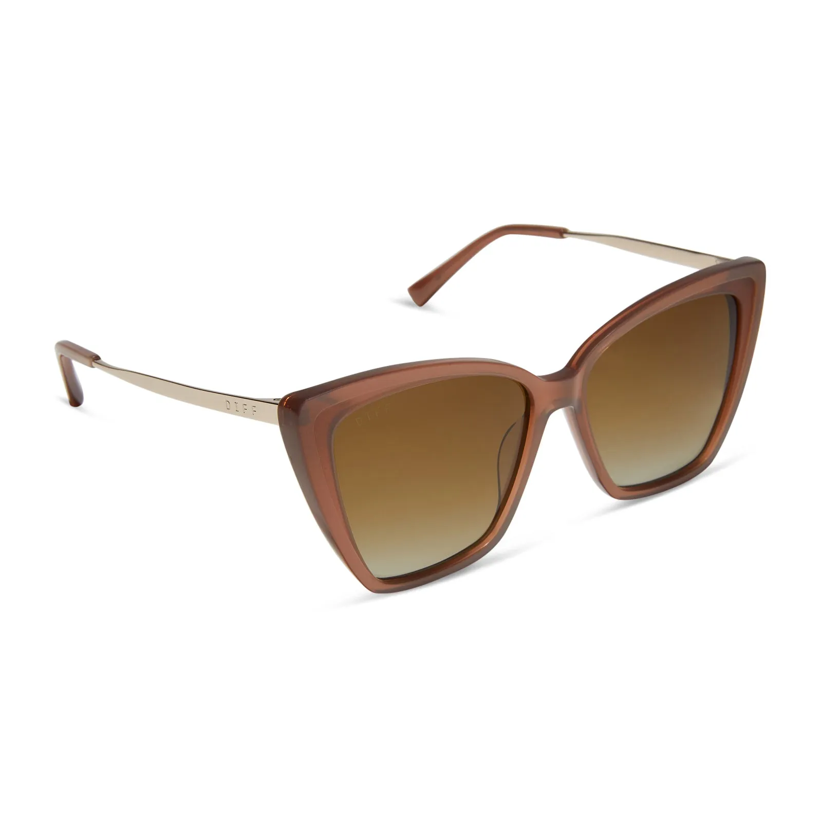 Diff Becky II Sunglasses in Macchiato   Brown Gradient Polarized