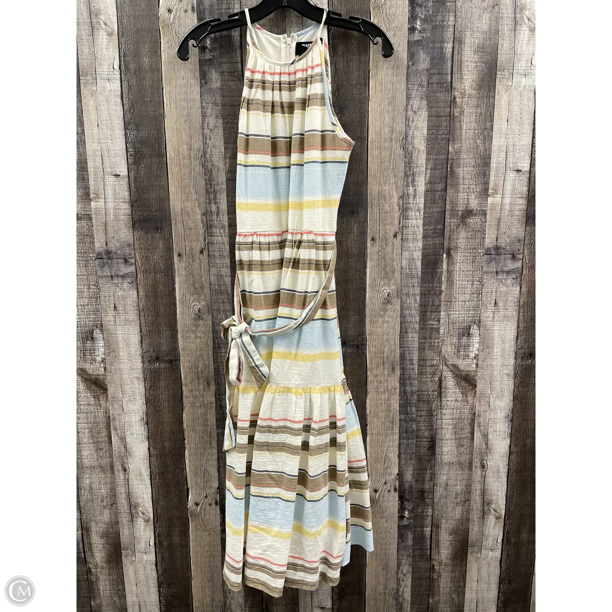 Dress Casual Midi By Dkny In Multi-colored, Size: Xs