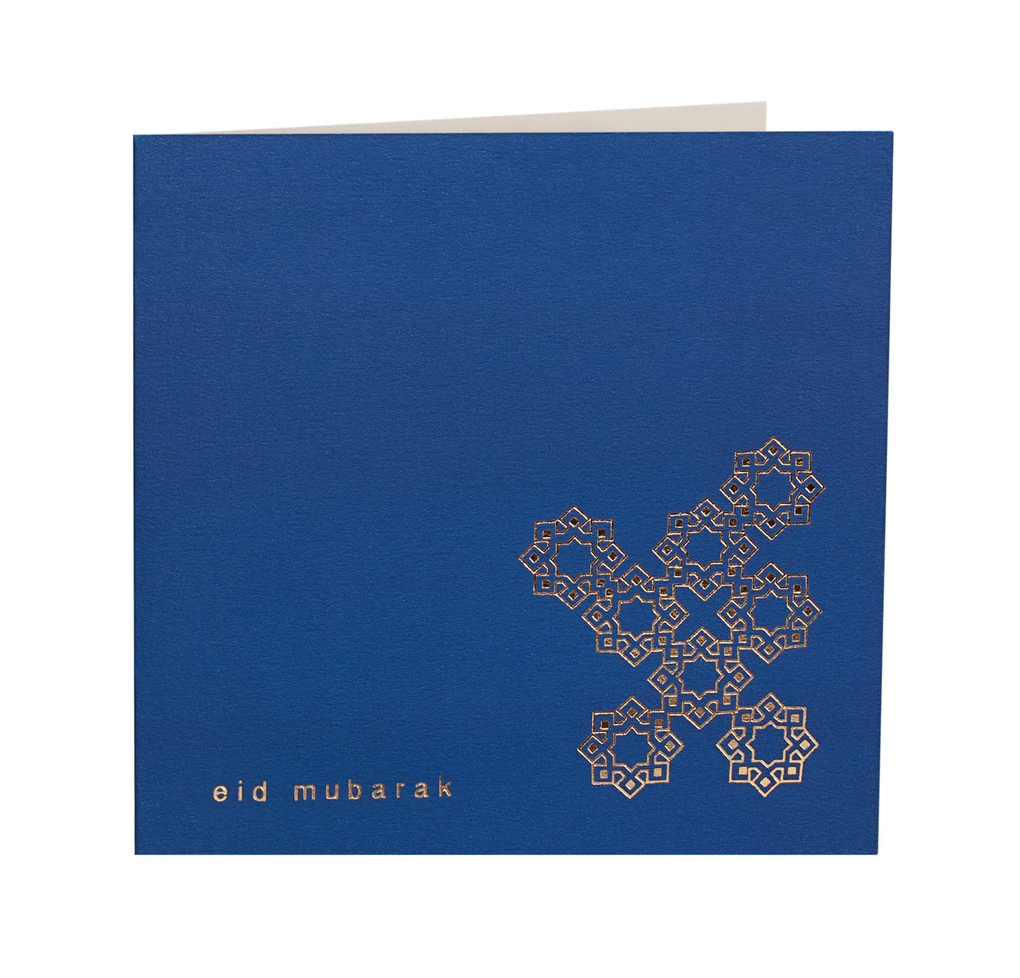 Eid Mubarak Gold Foiled Greeting Card in Cobalt Blue - RC 27