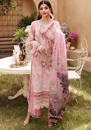 ELF-6 Old Rose | Elaf Luxury Festive Lawn Collection 2022 | Unstitched Embroidered Lawn Suits