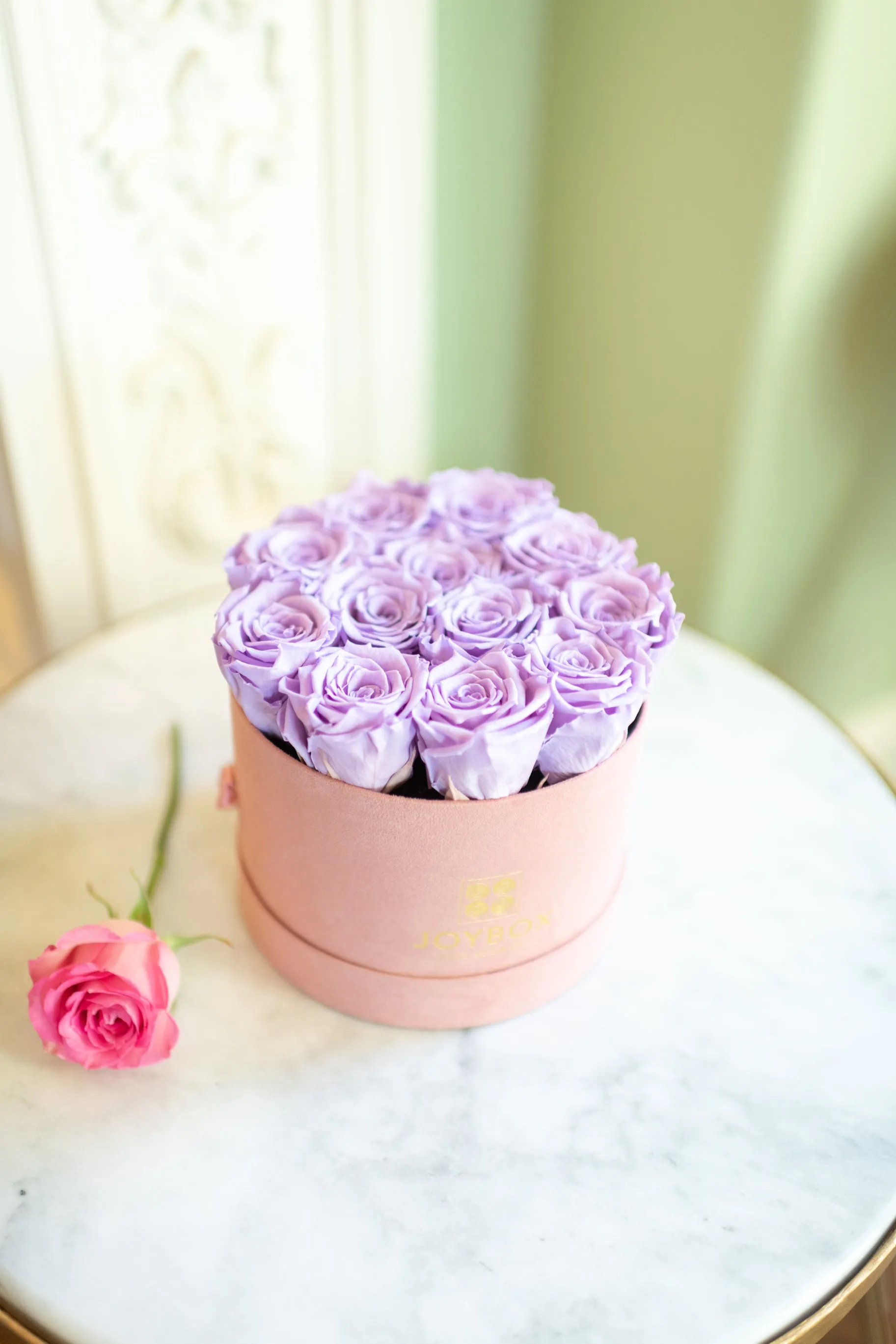Everlasting 12 Rose Pink Suede box (choose color)