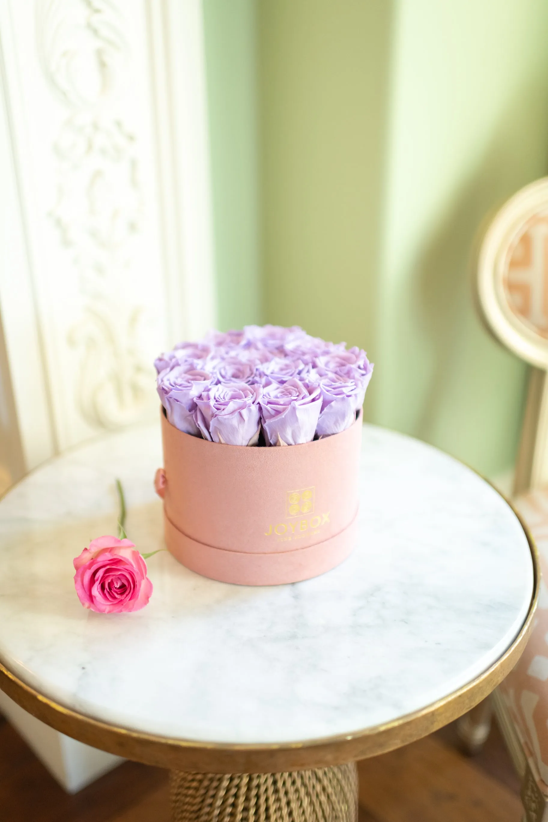 Everlasting 12 Rose Pink Suede box (choose color)