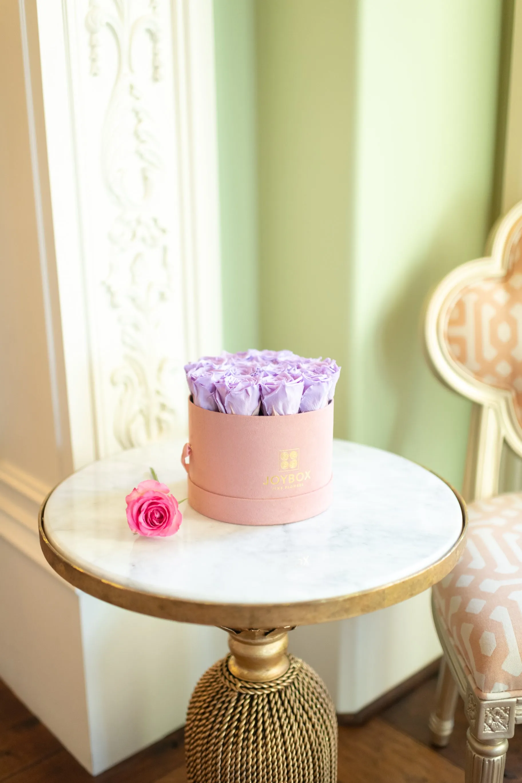 Everlasting 12 Rose Pink Suede box (choose color)