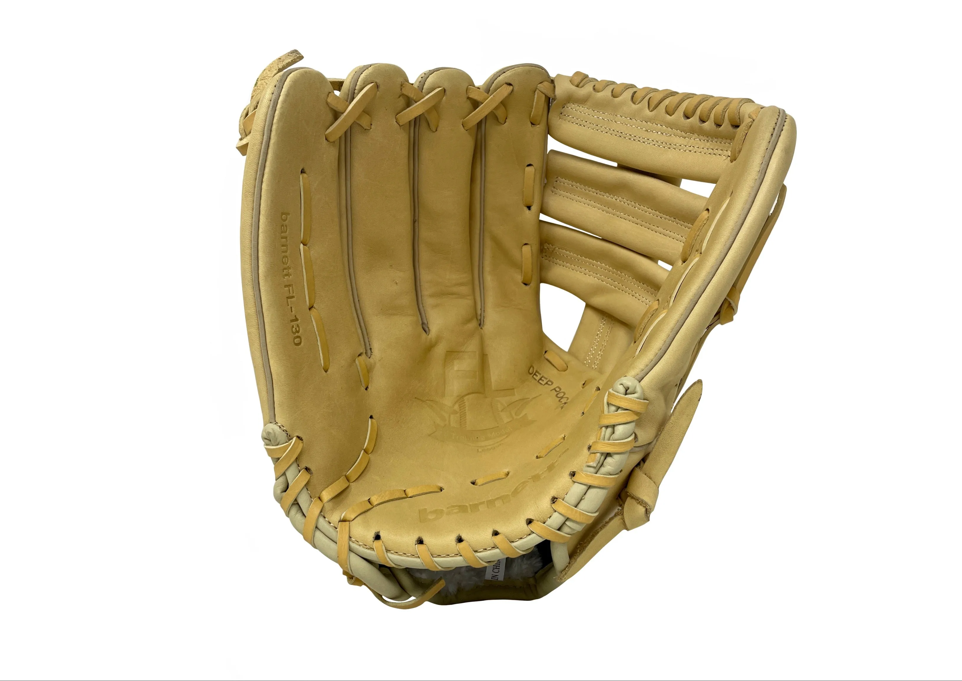FL-130 Professional baseball glove, full grain leather, outfield, softball, 13'', Beige