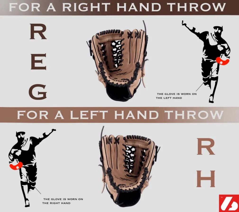 FL-130 Professional baseball glove, full grain leather, outfield, softball, 13'', Beige
