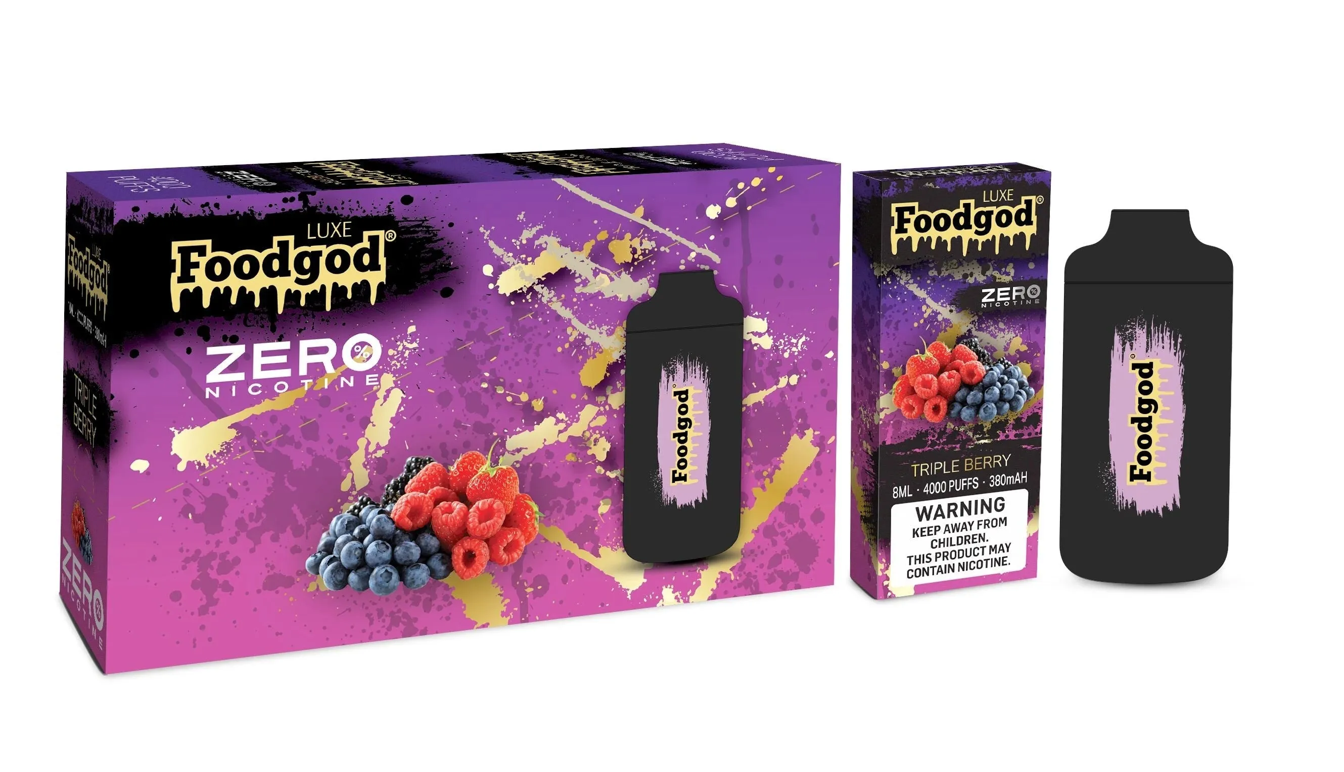 Foodgod Luxe Zero Nicotine 4000 Puff Disposable Vape - 1 Pack