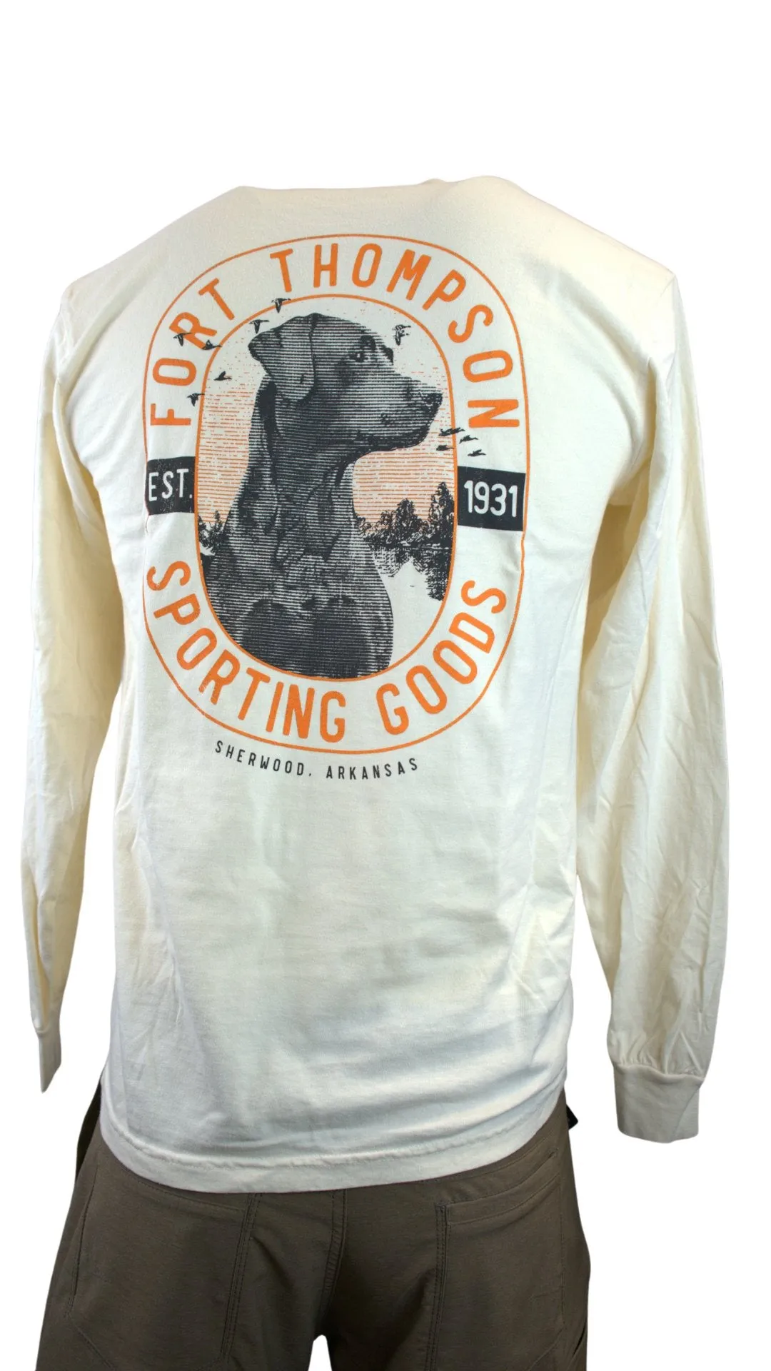 Fort Thompson Happy Lab Badge Long Sleeve Tee
