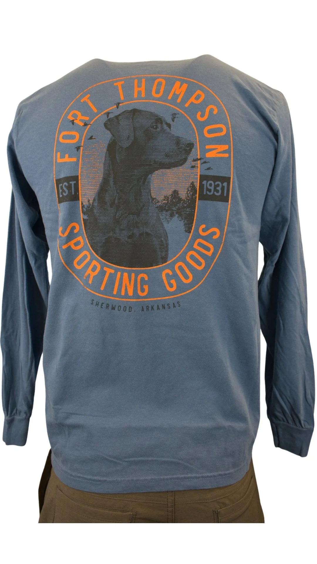 Fort Thompson Happy Lab Badge Long Sleeve Tee