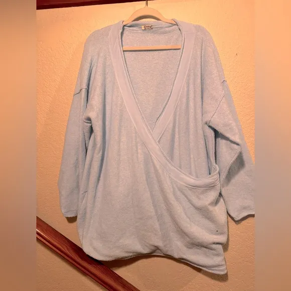 Free People Living In This Intimately Pullover Light Blue - XL
