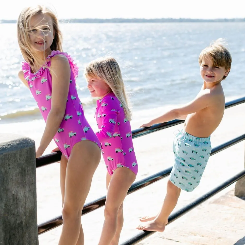 Girl's One-Piece Surf Suit Beach Cruiser