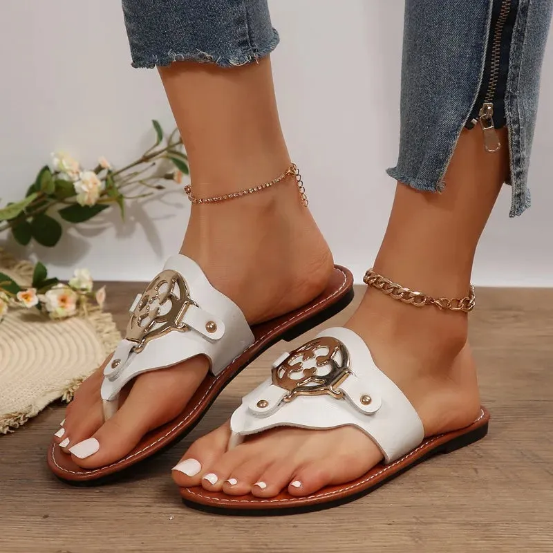 Glimmer Metallic Sandals