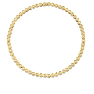 Gold & Diamond Small Fluted Eternity Necklace