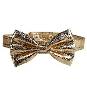 Golden Bowknot Pet Collar-A017