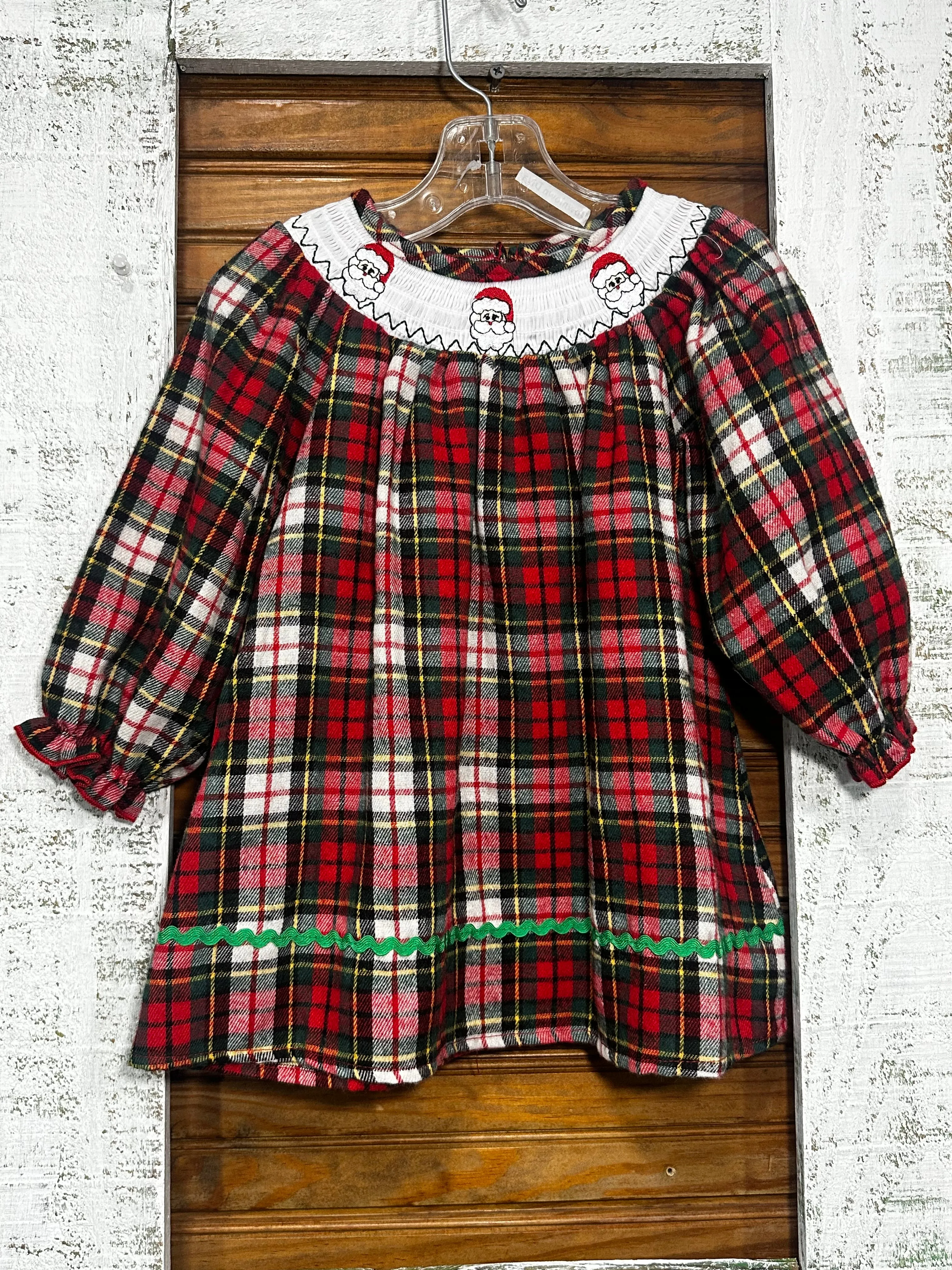 Green and Red Plaid Romper or Dress