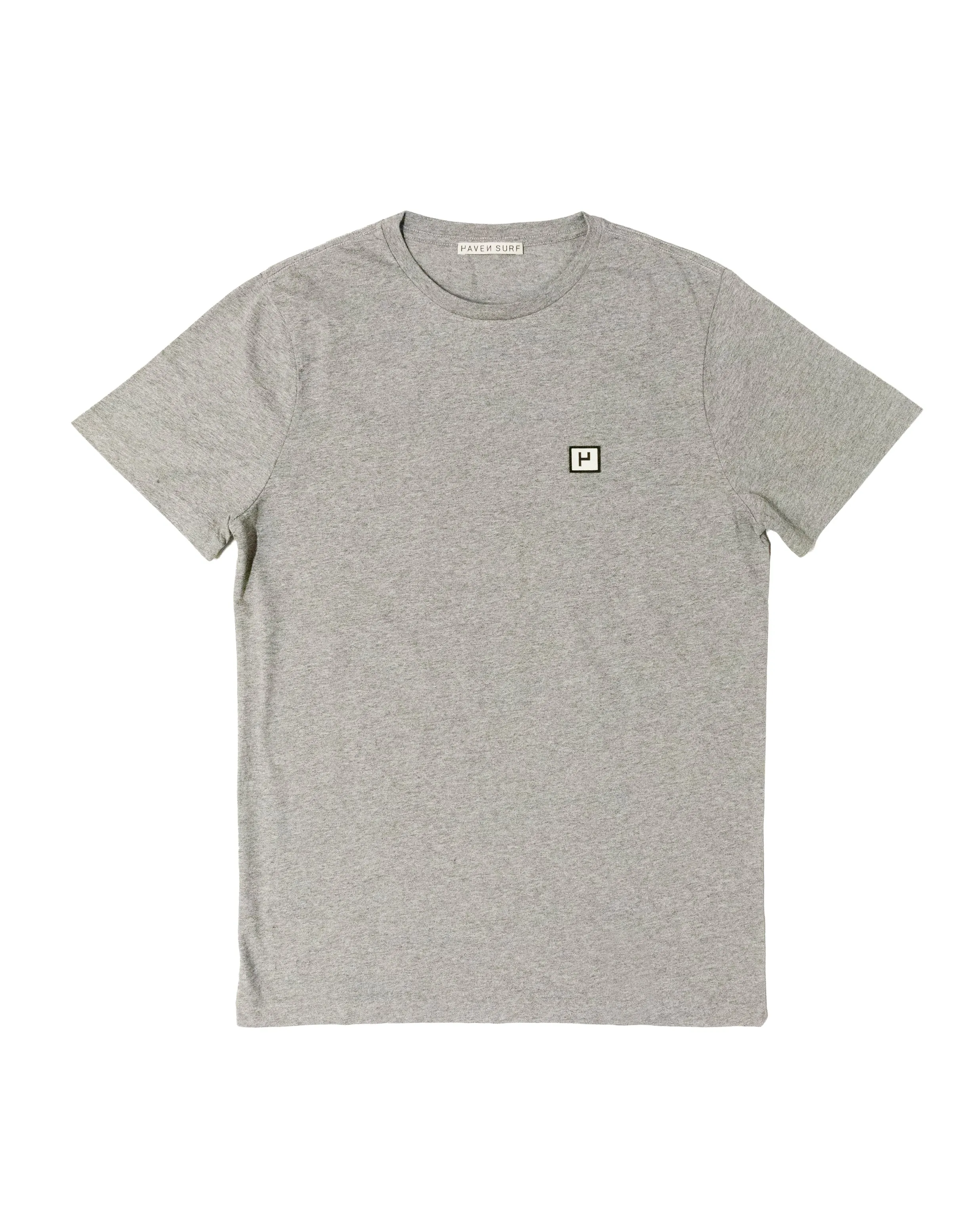 Haven Surf - Base Tee w/ H - logo patch - Heather Grey