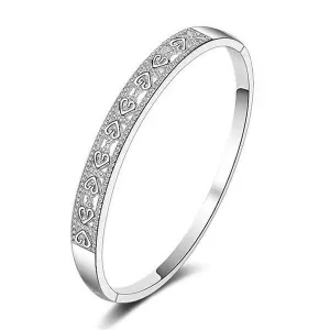 Heart to Heart White Gold Filled Bracelet