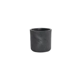 Helix Cylinder Pot Black 240 mm