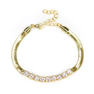 Herringbone CZ Bracelet
