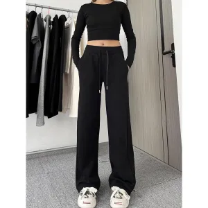INSTOCK-Women mid-waist casual pants