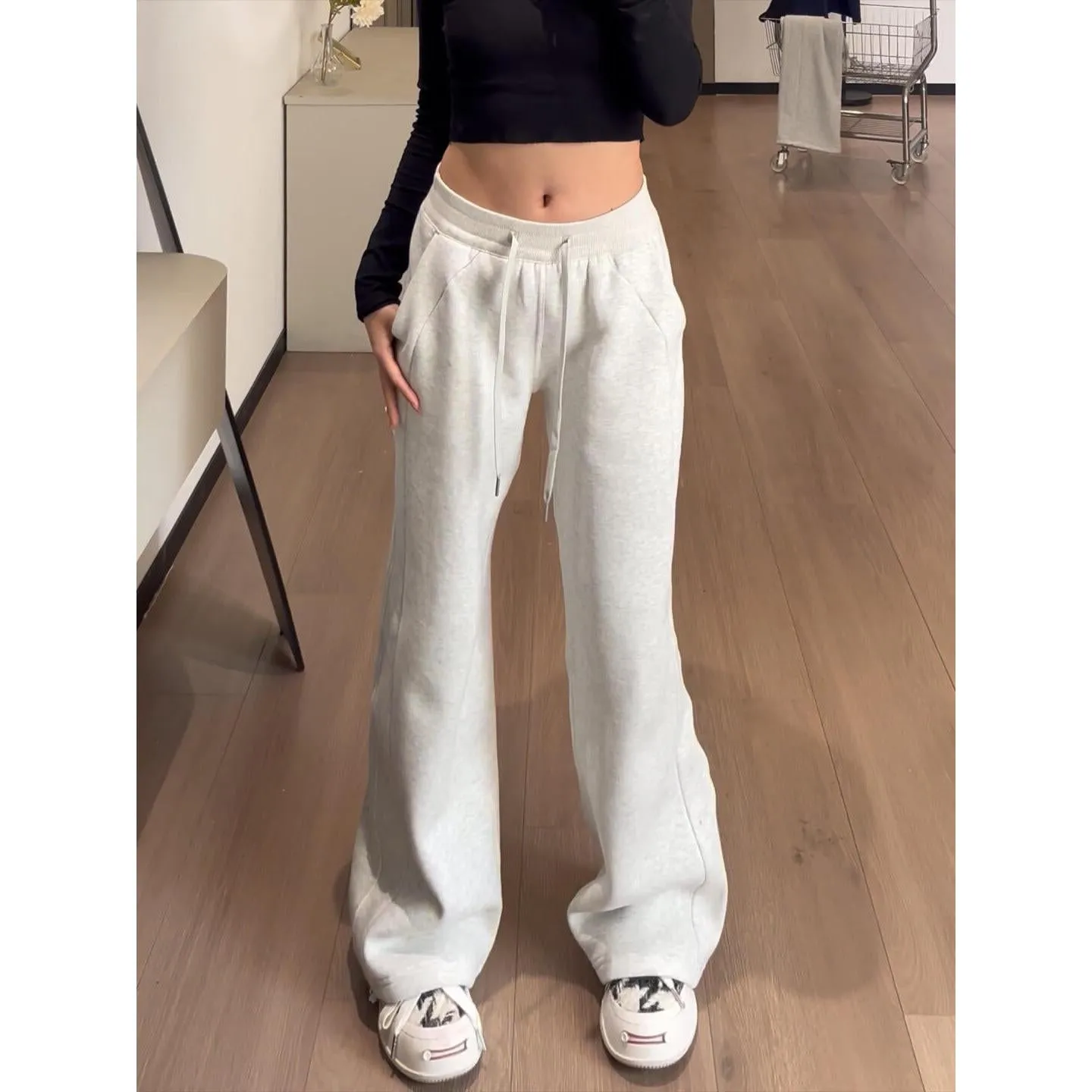 INSTOCK-Women mid-waist casual pants