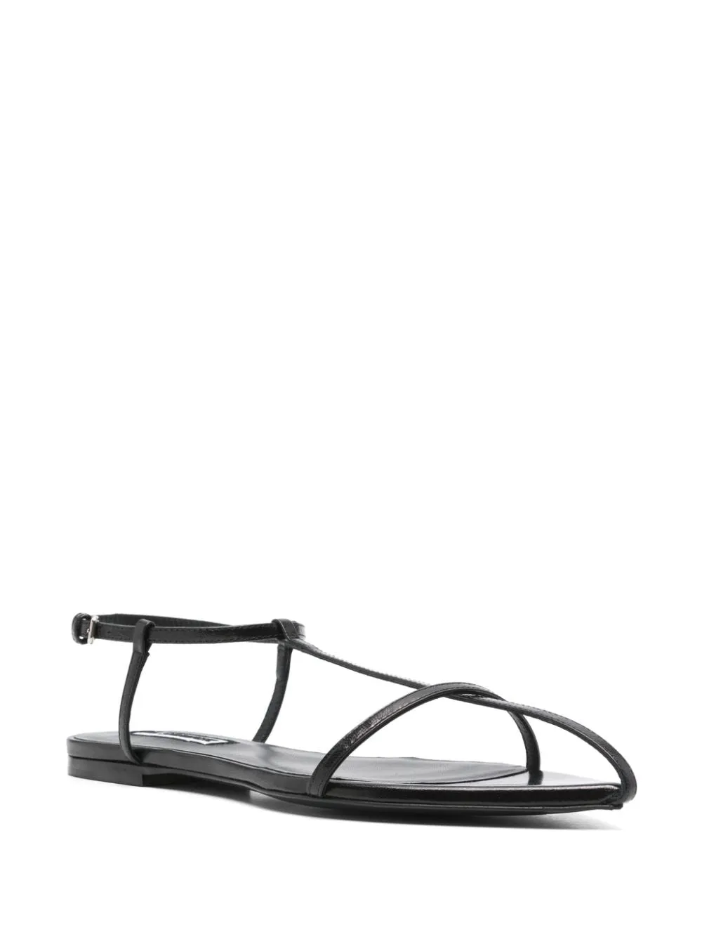 JIL SANDER Women's Leather Flat Sandals with Multi-Way Straps
