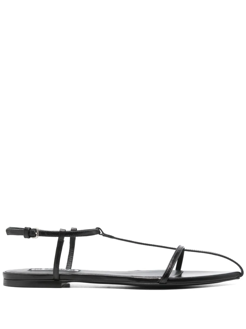 JIL SANDER Women's Leather Flat Sandals with Multi-Way Straps