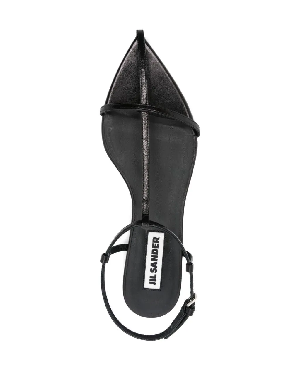 JIL SANDER Women's Leather Flat Sandals with Multi-Way Straps